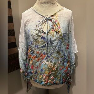Alberto Makali 100% Silk Blouse - Sheer EUC